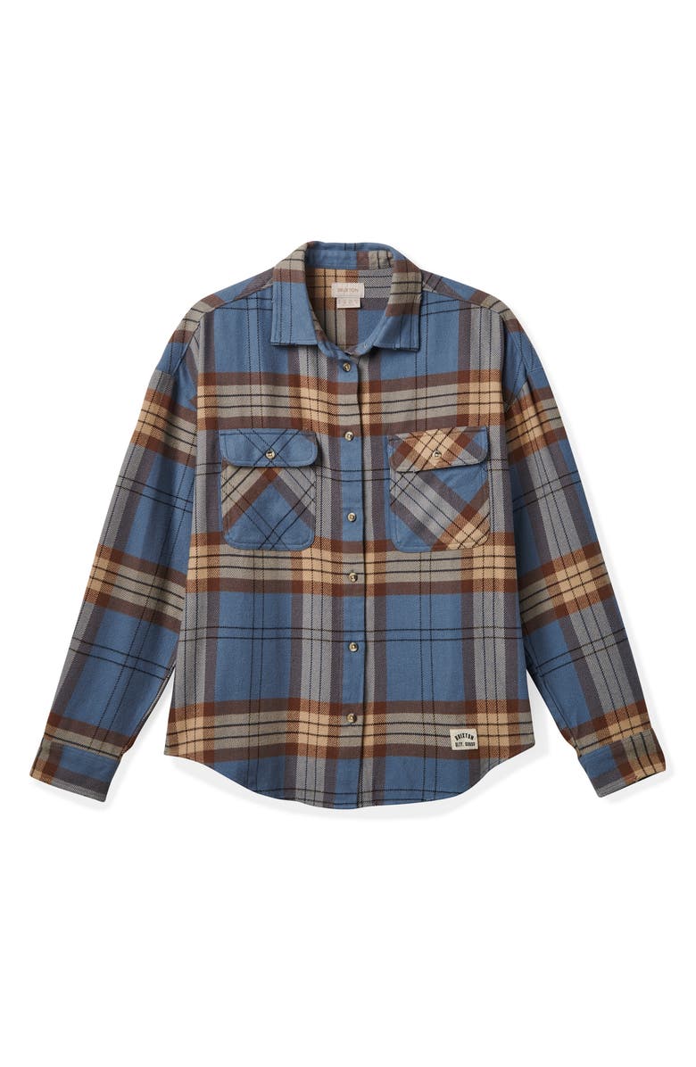 Brixton Bowery Relaxed Fit Flannel Button-Up Shirt, Alternate, color,