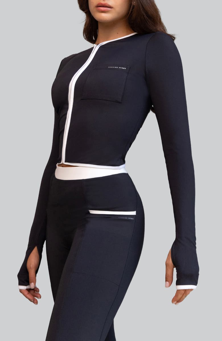 Heroine Sport Skylar Jacket, Main, color, Black/ White