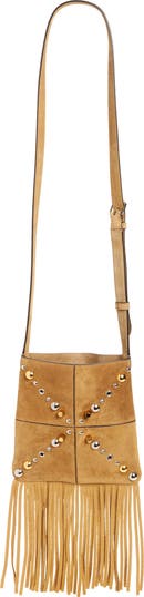 Valentino Garavani Small Nellcôte Fringe Stud Suede