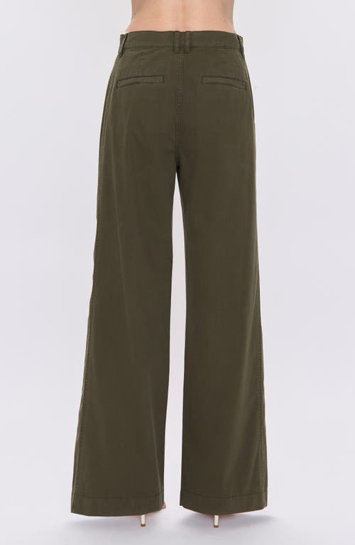 Pistola Jadyn Seamed Low-slung Palazzo Pants In Green