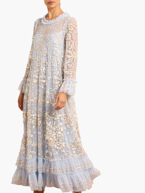 Celia Long Sleeve Ankle Gown