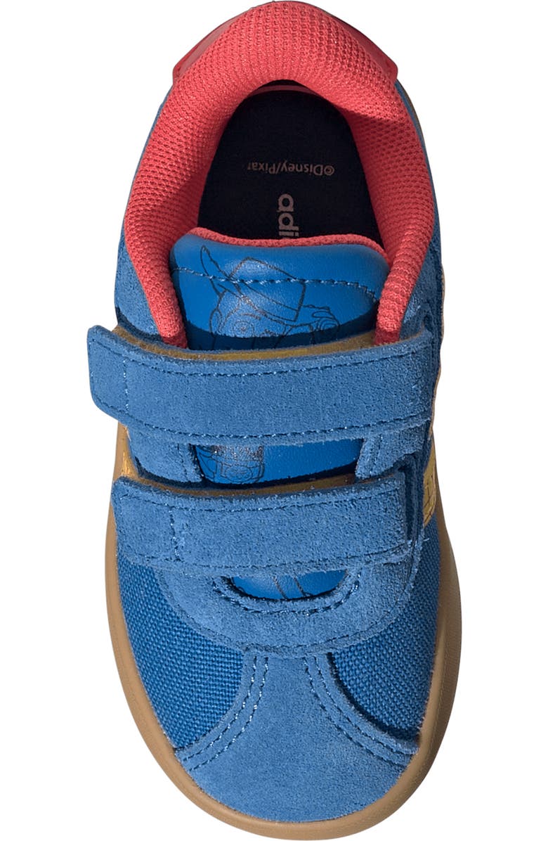 adidas Kids' VL Court Woody Toy Story Sneaker, Alternate, color, Royal/ Gold/ Lucid Red
