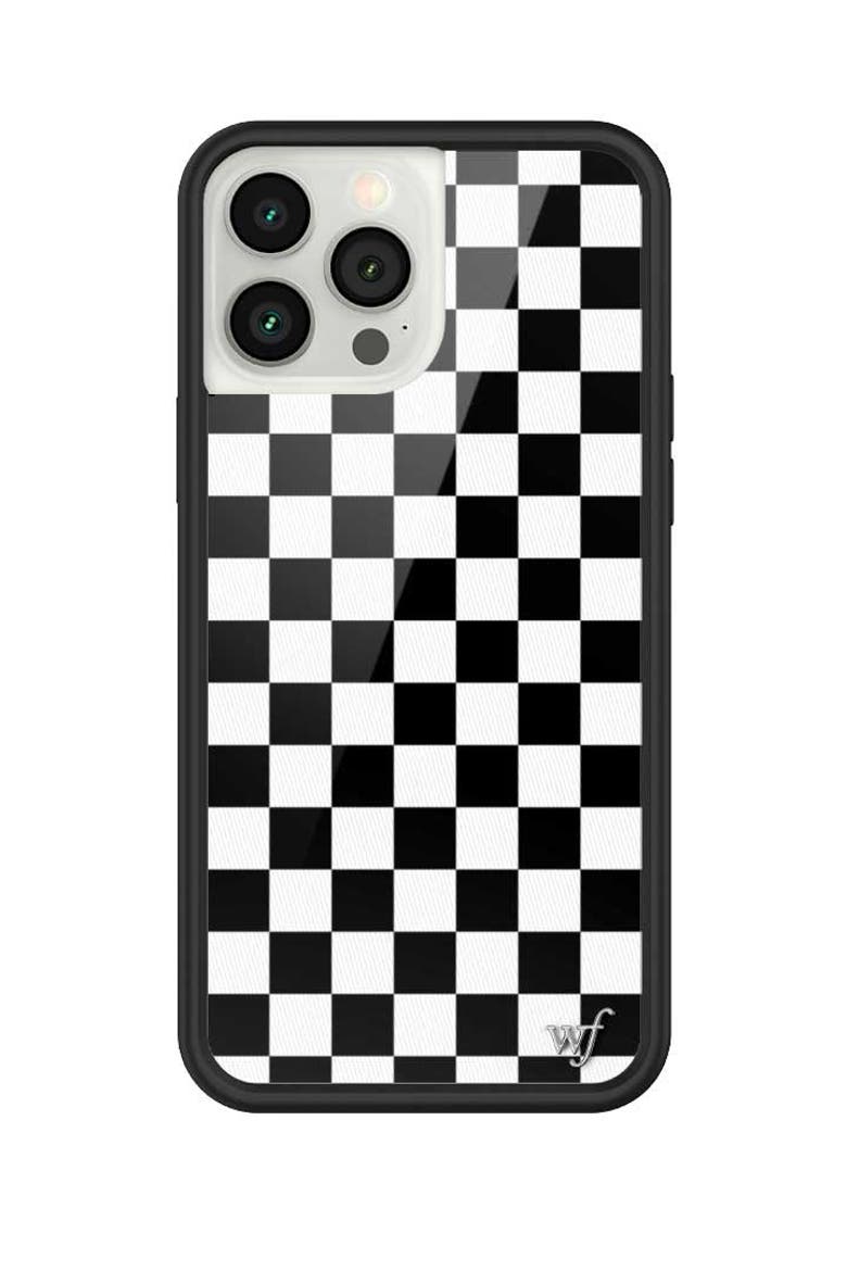 Checkers | Black iPhone Case, Alternate, color, Black