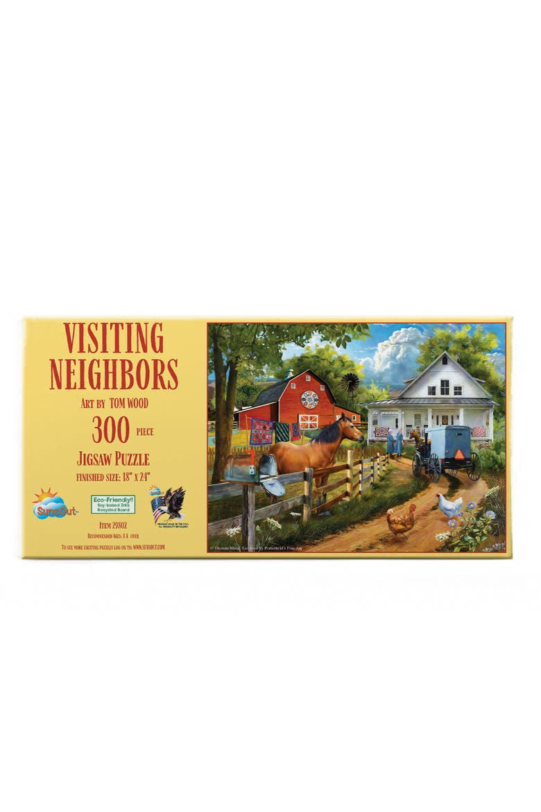 Visiting Neighbors 300 piece Jigsaw Puzzle for Adults, Alternate, color, Multicolor