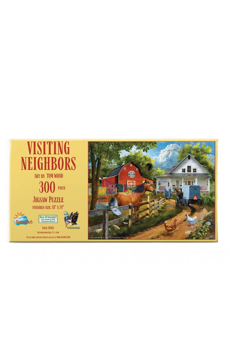 Sunsout Visiting Neighbors 300 piece Jigsaw Puzzle for Adults, Alternate, color, Multicolor