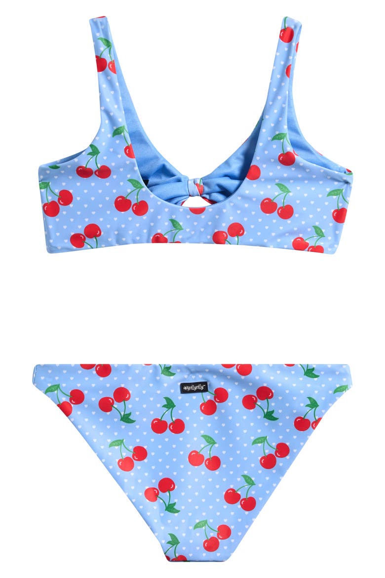 Kids' Geo Knot Two-Piece Swimsuit, Alternate, color, BLUE