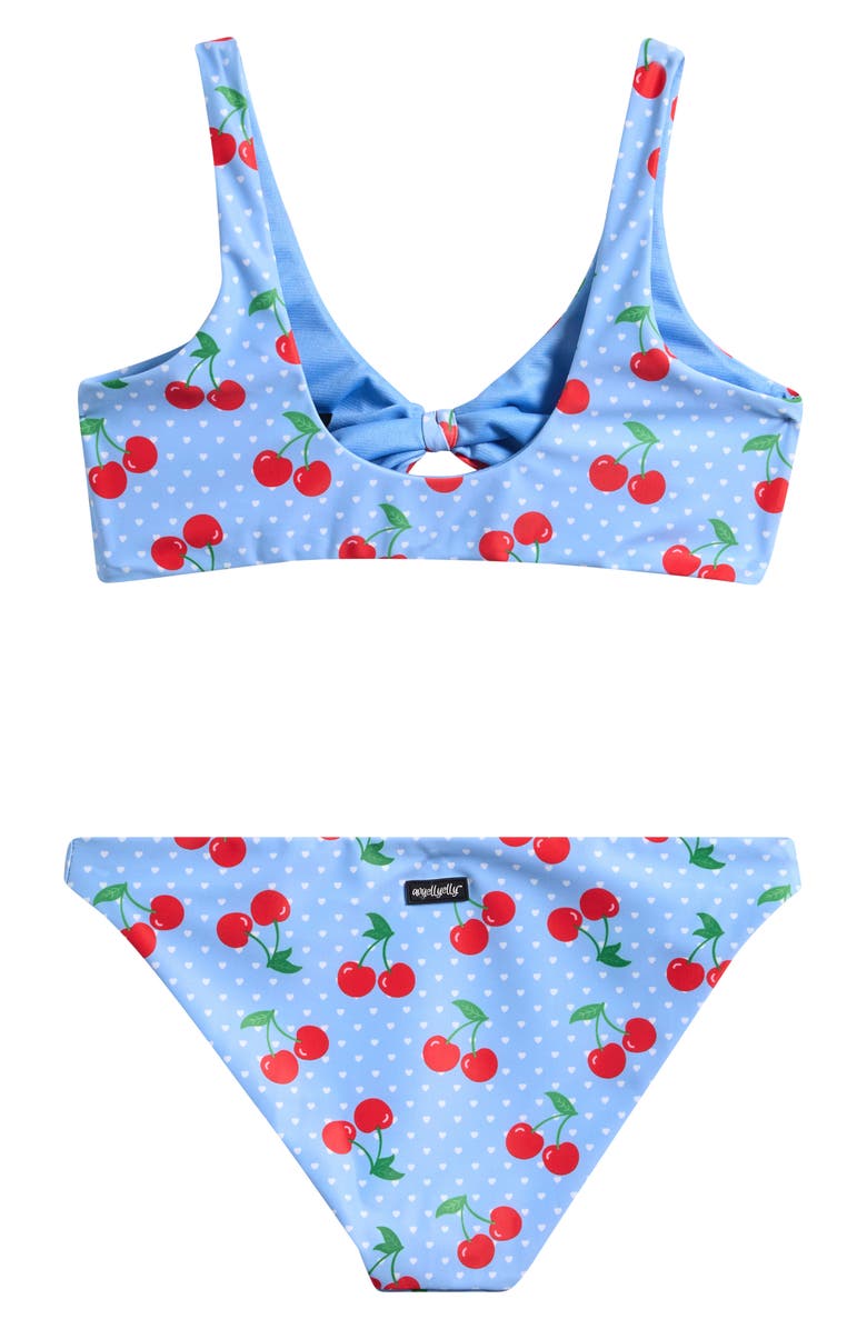 Ava & Yelly Kids' Geo Knot Two-Piece Swimsuit, Alternate, color, Blue