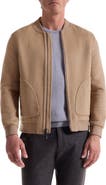 Bugatchi Brushed Wool Blend Bomber Jacket
