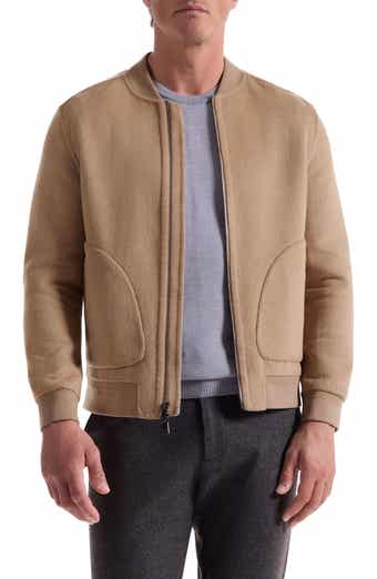 Bugatchi Brushed Wool Blend Bomber Jacket