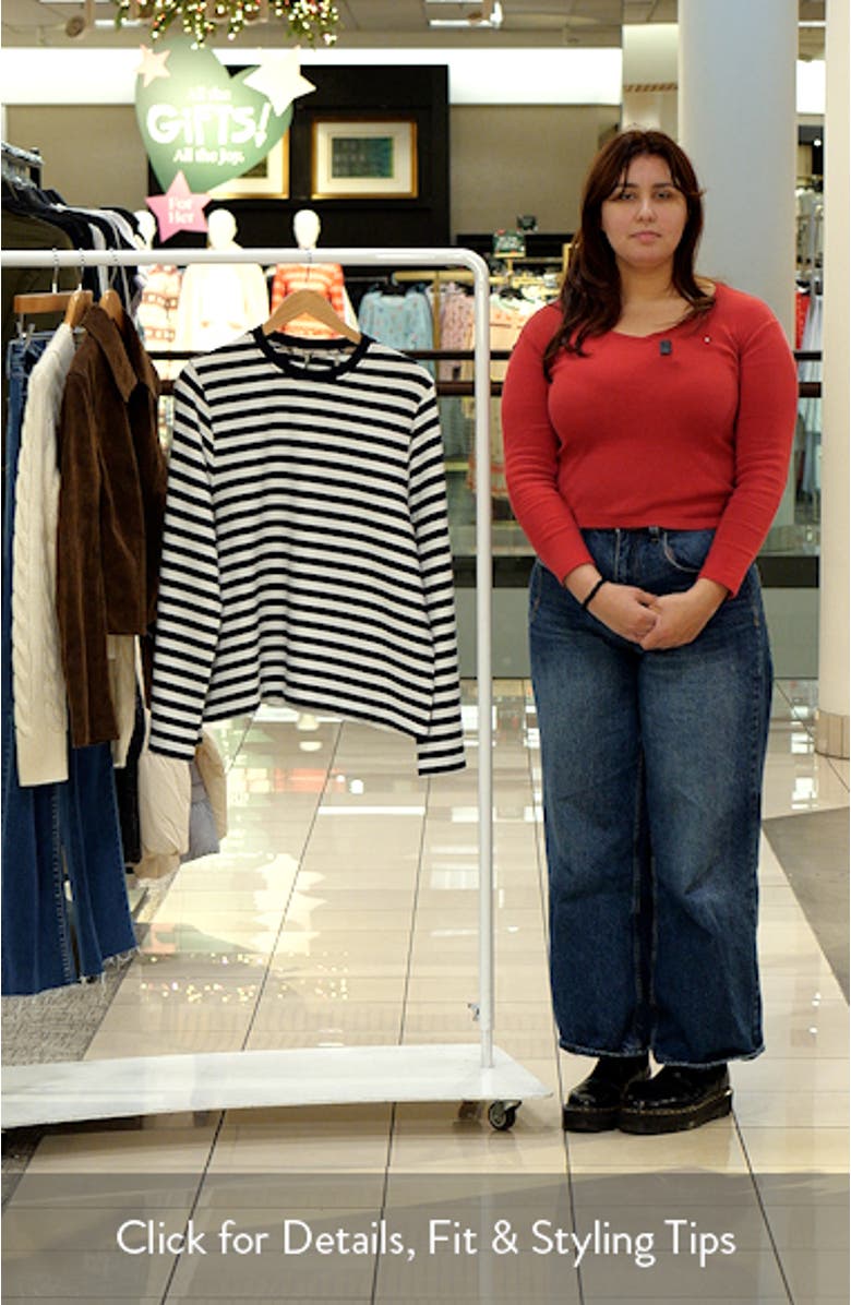 Robyn Stripe Flare Sleeve Sweatshirt, sales video thumbnail