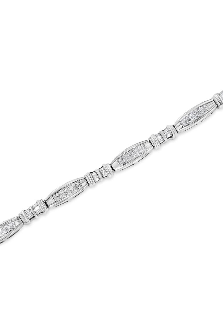 14K White Gold 2.0 Cttw Diamond Link Bracelet, Alternate, color, White