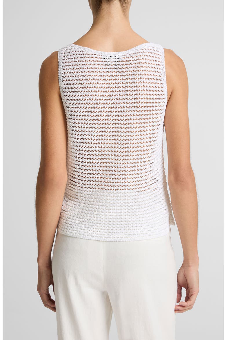 Cotton Blend Cord Openwork Tank, Alternate, color, OPTIC WHITE