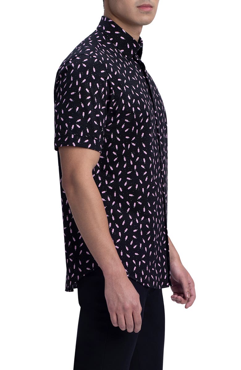 Bugatchi OoohCotton<sup>®</sup> Ice Pop Print Short Sleeve Button-Up Shirt, Alternate, color, 