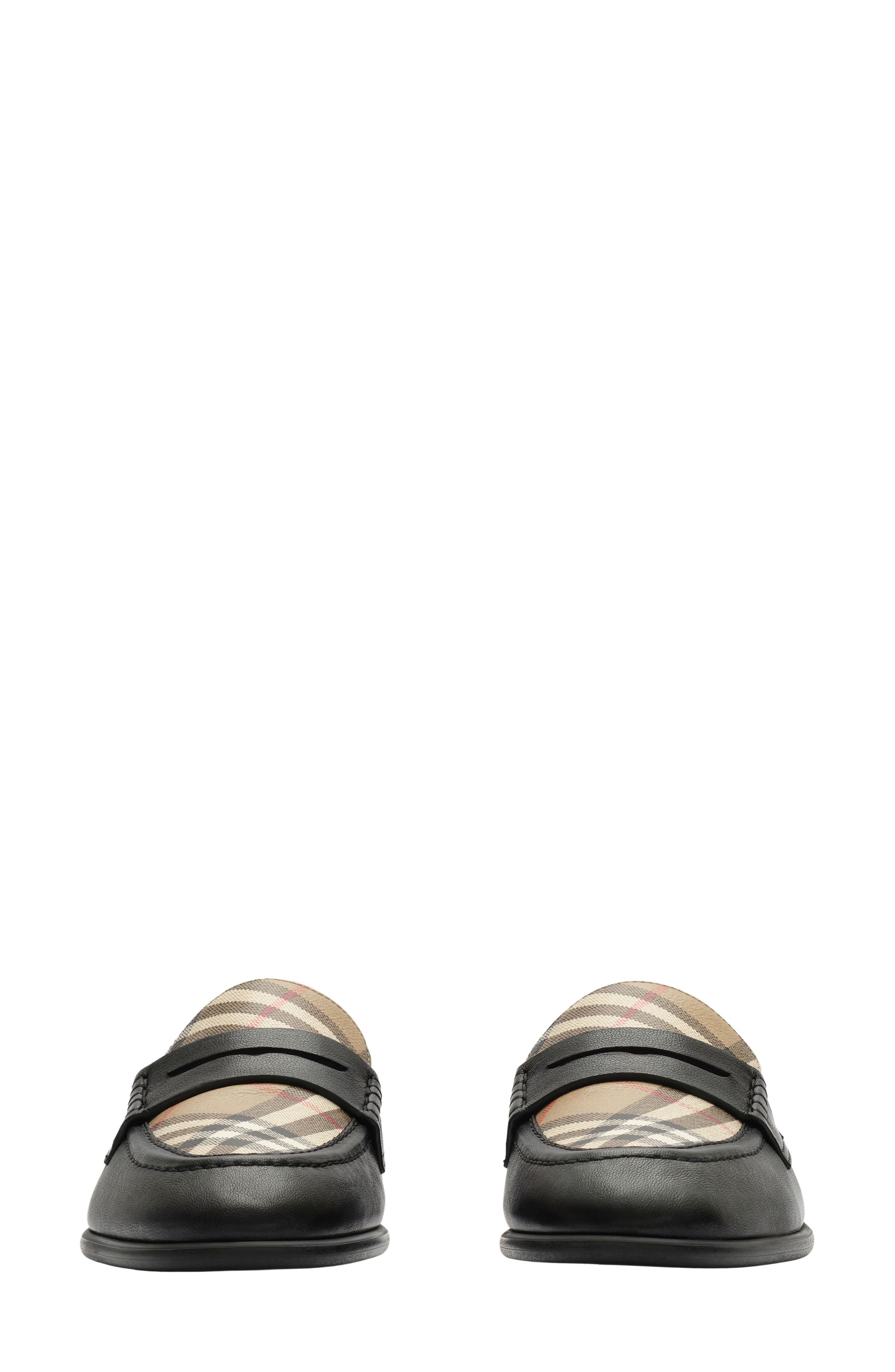 Opal Check Loafer, Alternate, color, BLACK/ ARCHIVE BEIGE
