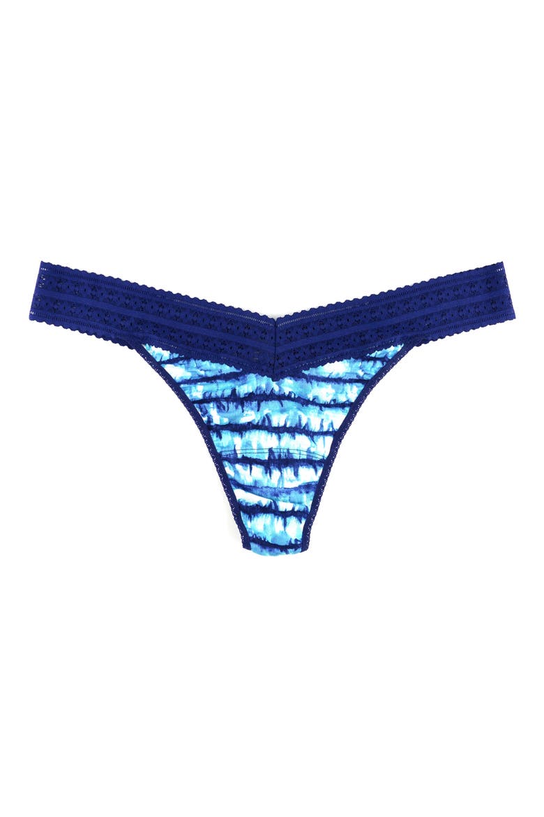 Print Dream Thong, Alternate, color, INDIGO STRIPE