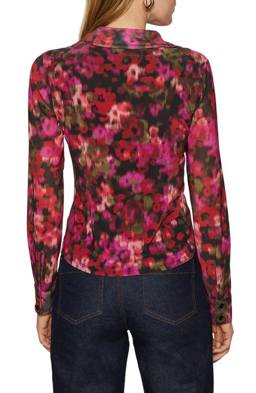 Sanctuary Mesh Button-down Shirt In Multi