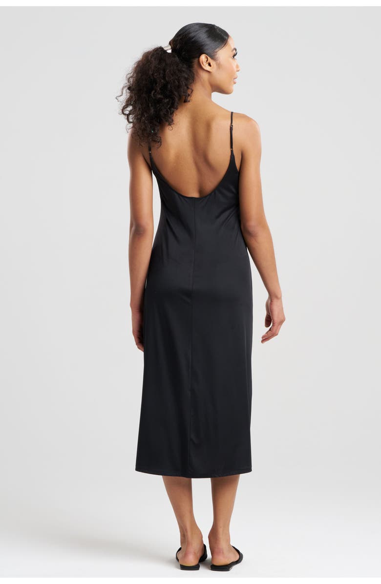 Natori Body Doubles Slip Dress, Alternate, color, Black