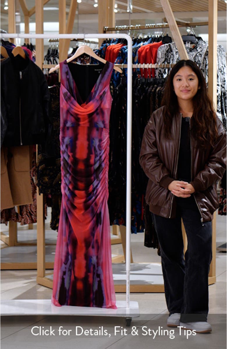 Mariposa Sleeveless Mesh Maxi Dress, sales video thumbnail