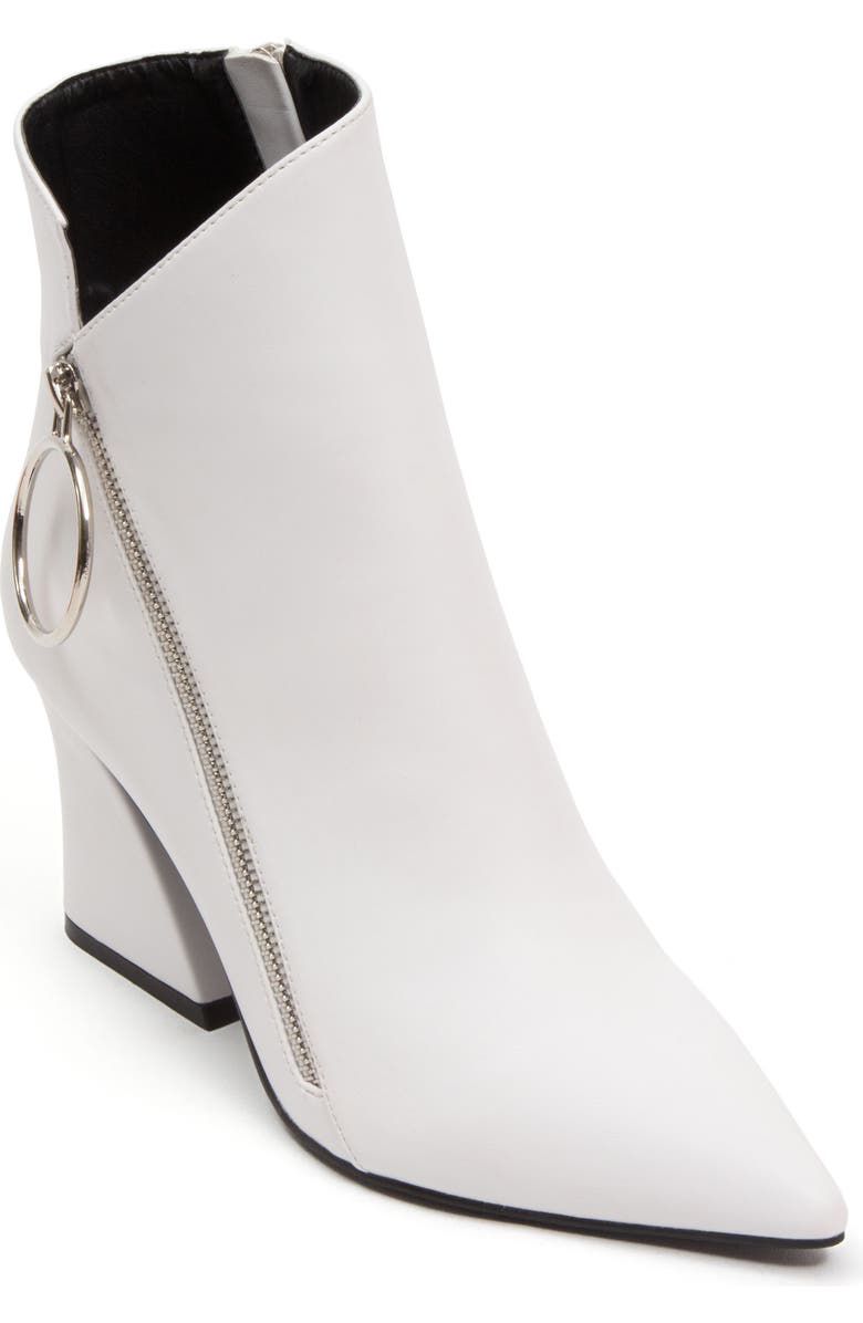 NINETY UNION O-Ring Zip Bootie, Main, color, White