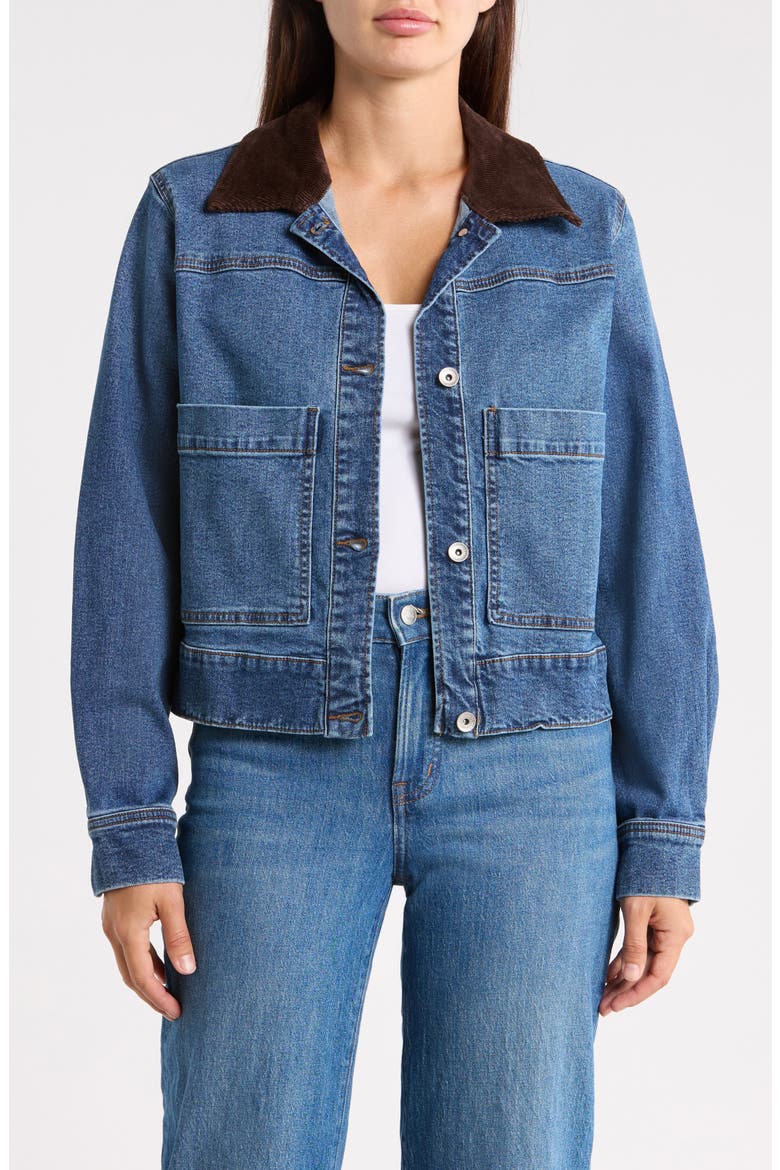 Cropped Utility Jacket, Main, color, ACE BLUE