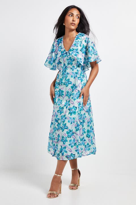 Petite Floral Midi Dress