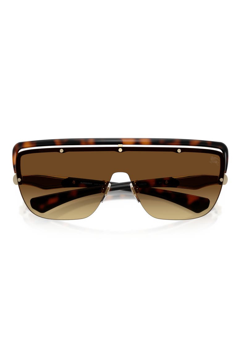 144m Rectangular Shield Sunglasses, Alternate, color, DARK HAVANA / BROWN GRADIENT