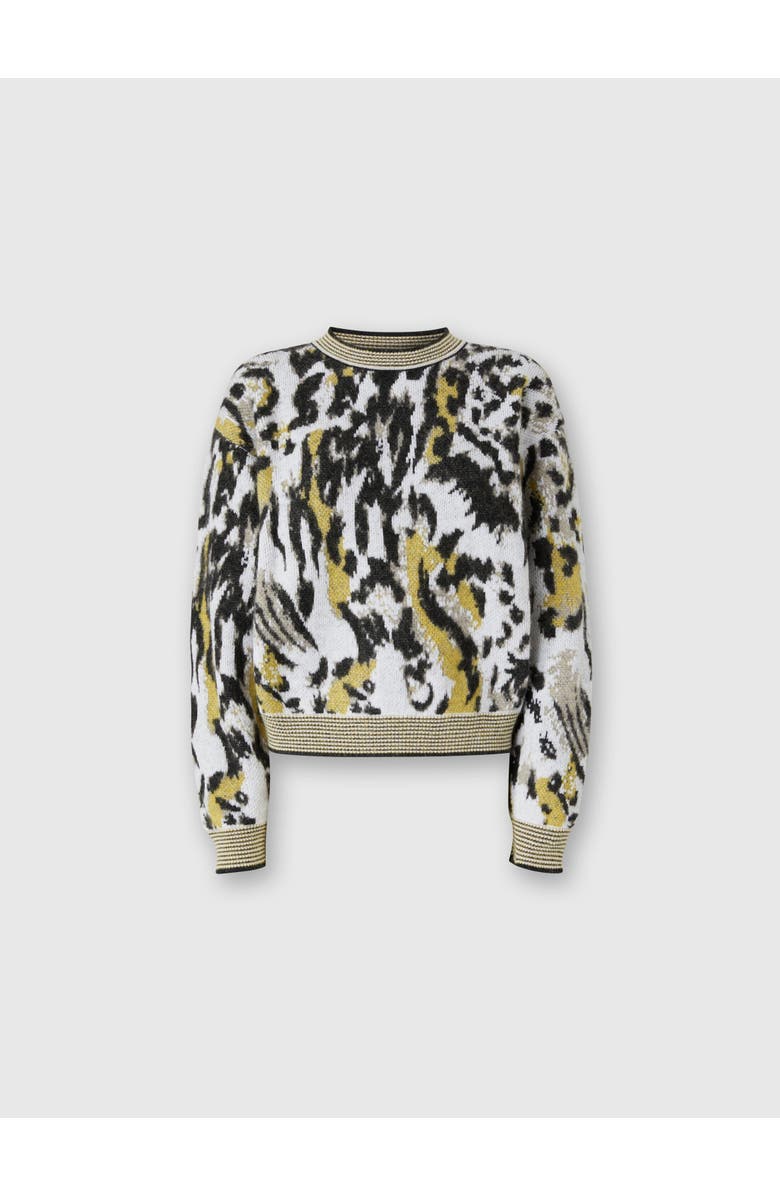 Missoni Boxy Crew Neck Sweater With Animalier Pattern, Main, color, Multicoloured