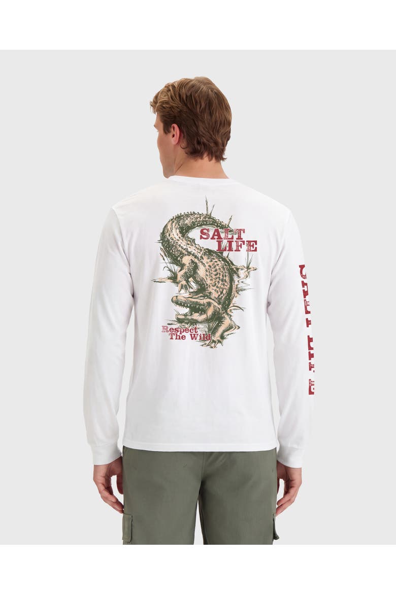 Respect the Wild Long Sleeve Tee, Alternate, color, WHITE