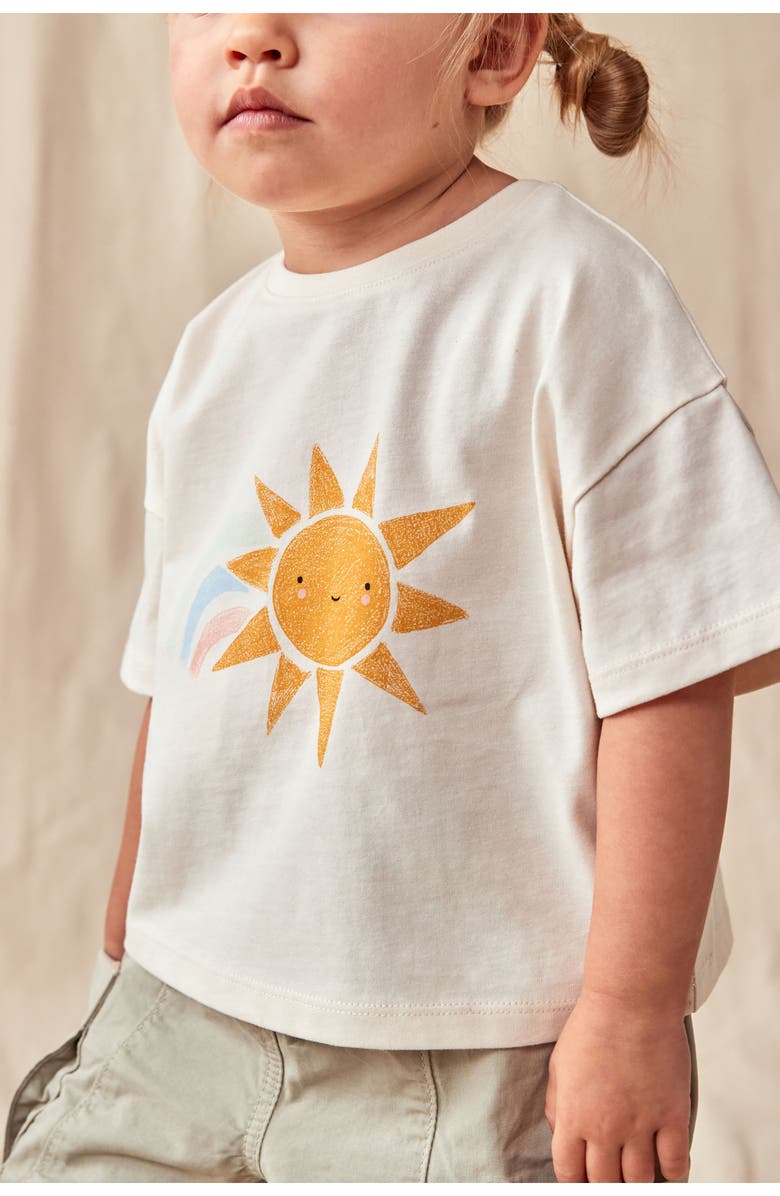 NEXT Kids' Sunshine Cotton Graphic T-Shirt & Joggers Set, Alternate, color,