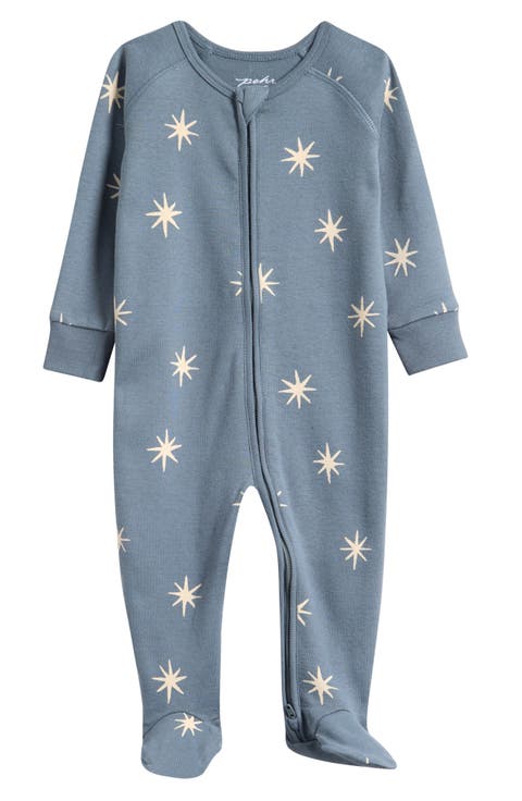 Print Rib Organic Cotton Footie (Baby)