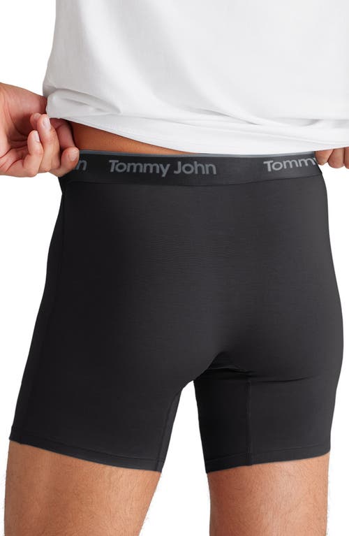Tommy John 3-pack Second Skin 6-inch Stretch Modal Boxer Briefs In Black