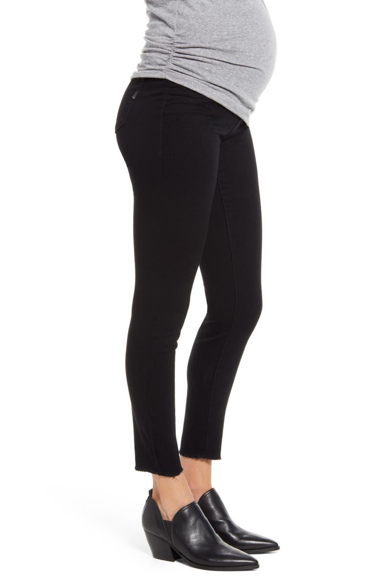 1822 Denim Re:Denim Frayed Hem Skinny Maternity Jeans, Alternate, color, 