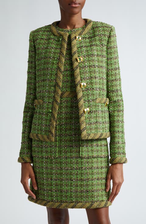 Metallic Eyelash Tweed Jacket