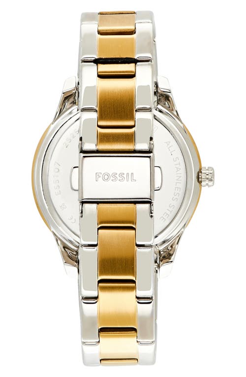 Fossil Stella Sport Crystal Multifunction Two-tone Bracelet Watch, 37mm