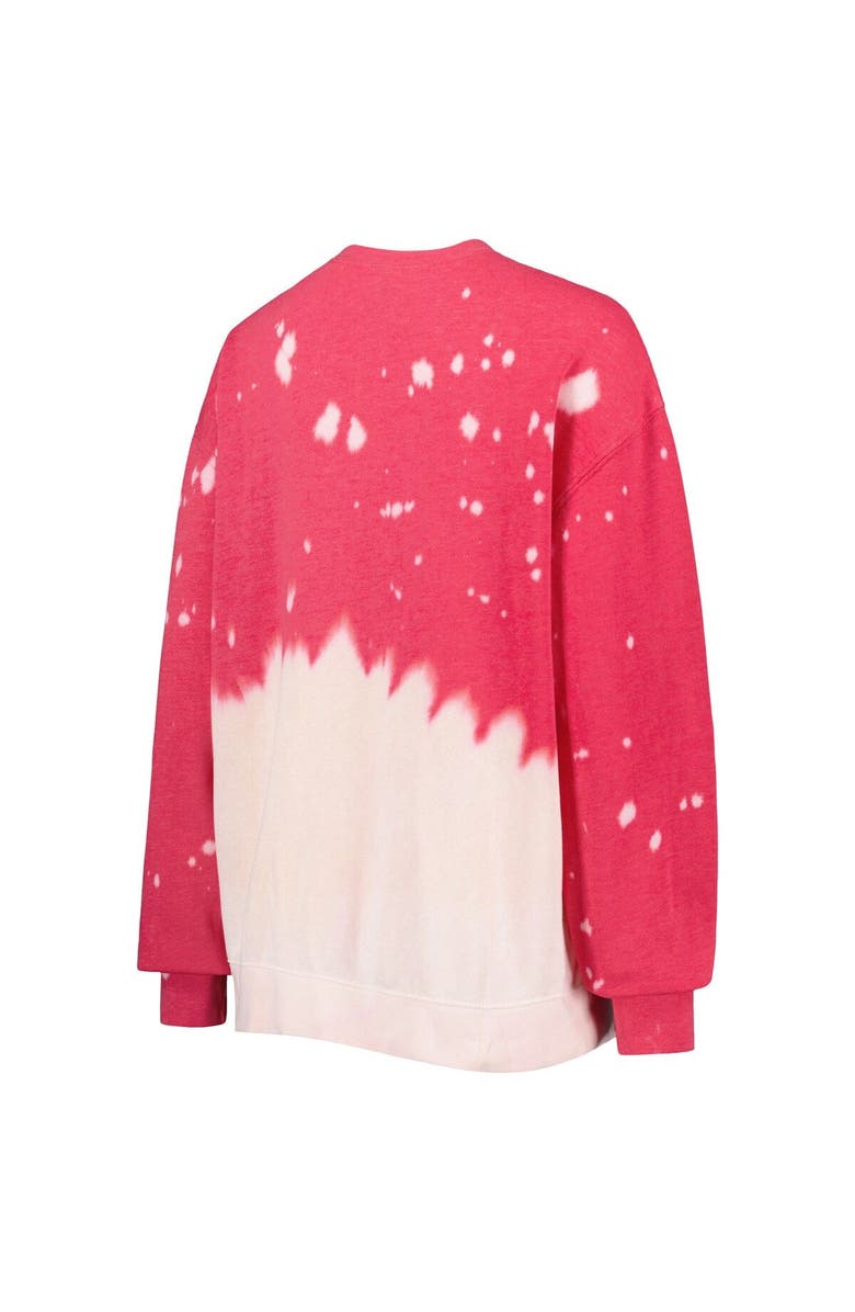 GAMEDAY COUTURE Women's Gameday Couture Cardinal Iowa State Cyclones Twice As Nice Faded Dip-Dye Pullover Long Sleeve Top, Alternate, color, Crimson
