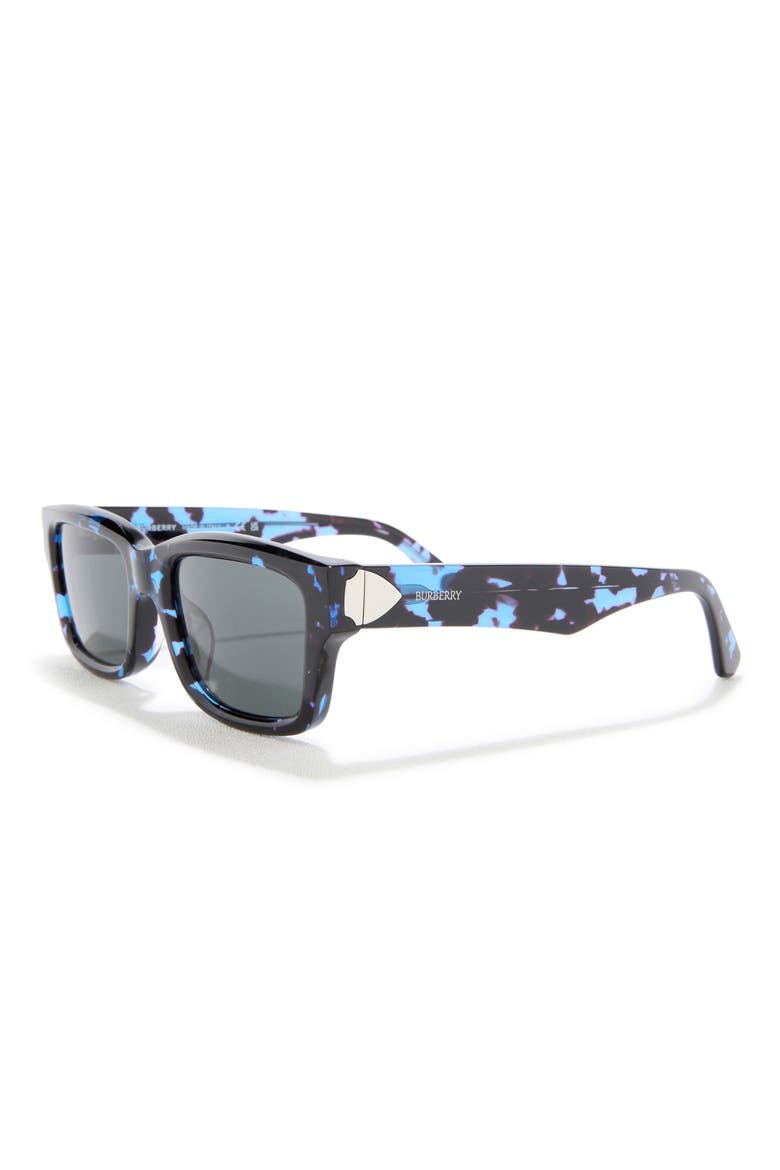 55mm Rectangular Sunglasses, Alternate, color, BLUE HAVANA