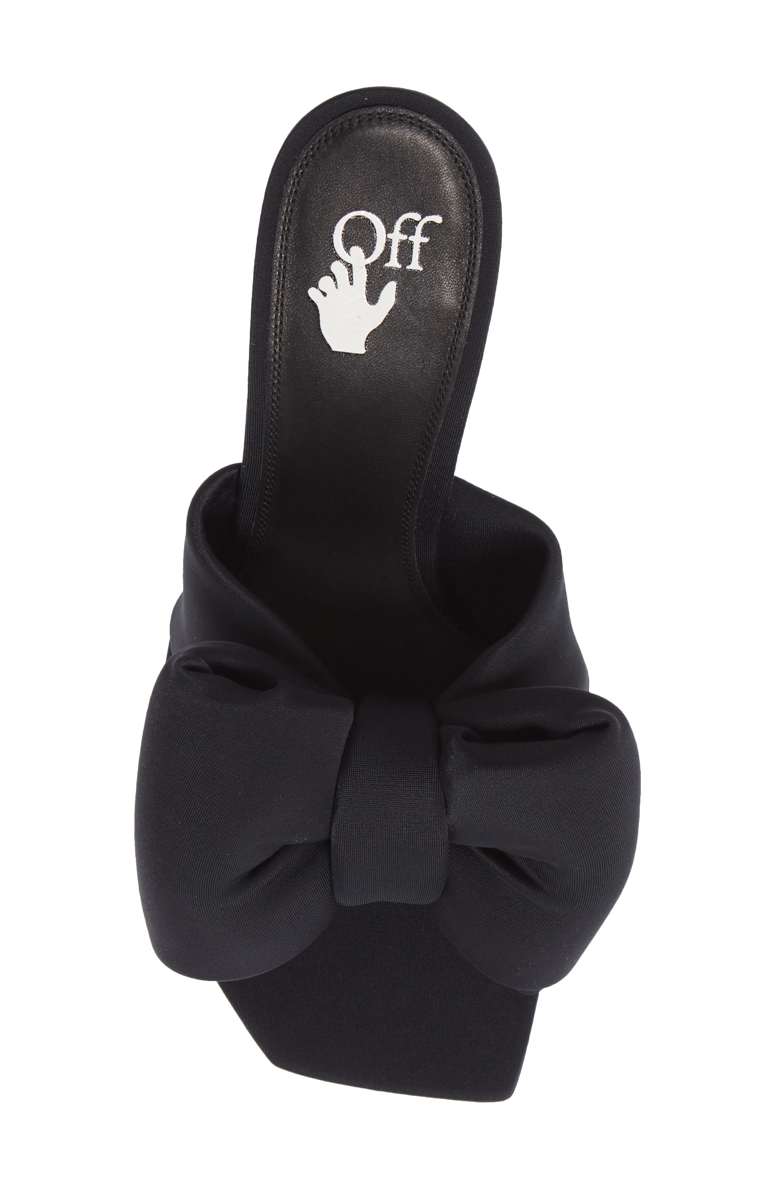 Off-White Allen Heel Bow Top Sandal, Alternate, color, 