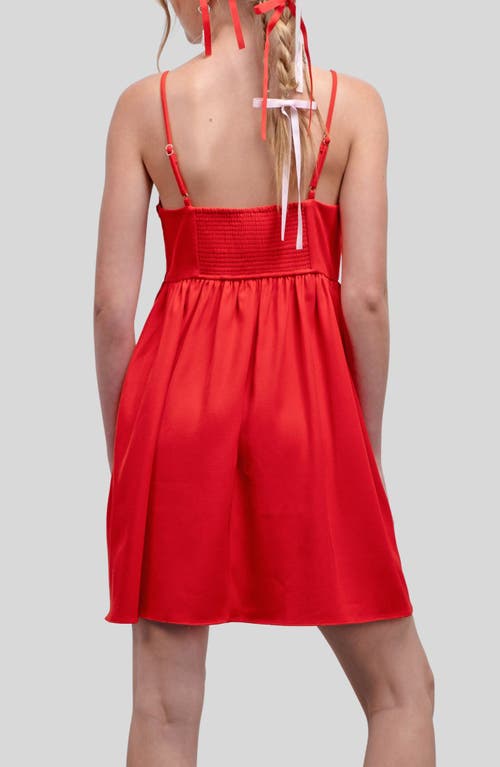 BLU PEPPER BLU PEPPER BOW BABYDOLL MINIDRESS 