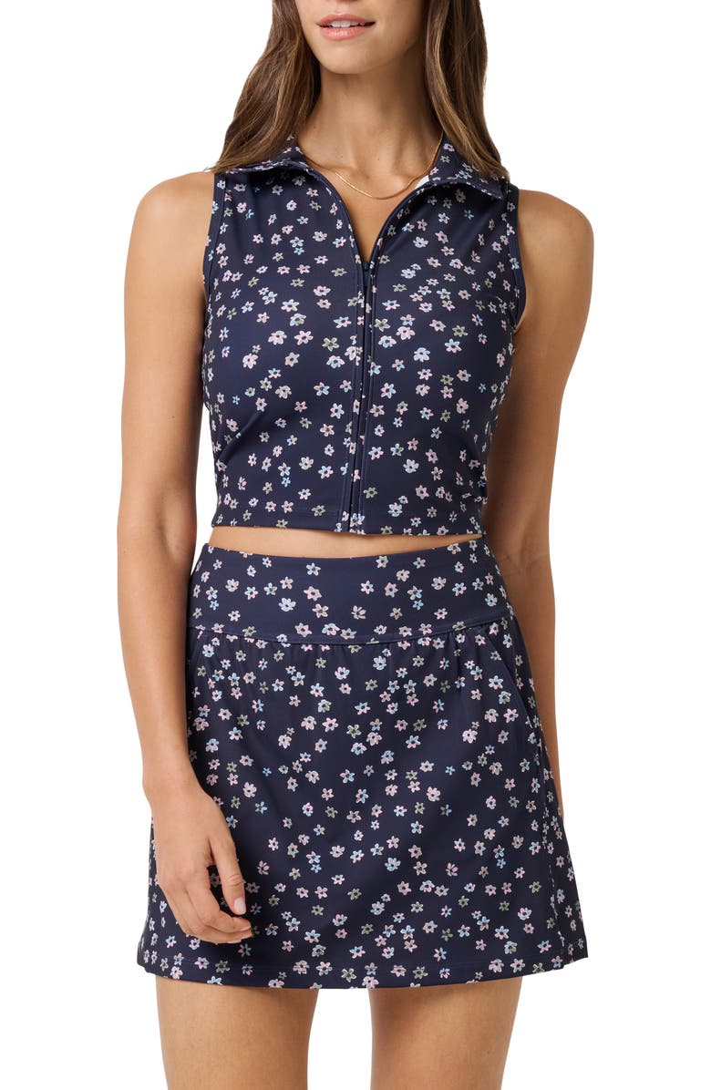 TravisMathew Moveknit Zip Crop Top, Main, color, 