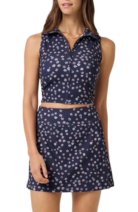 Moveknit Zip Crop Top