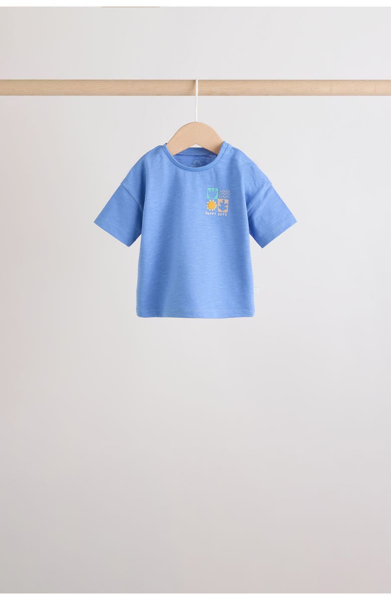 NEXT Cotton T-Shirts & Shorts Assorted 6-Pack, Alternate, color, Blue
