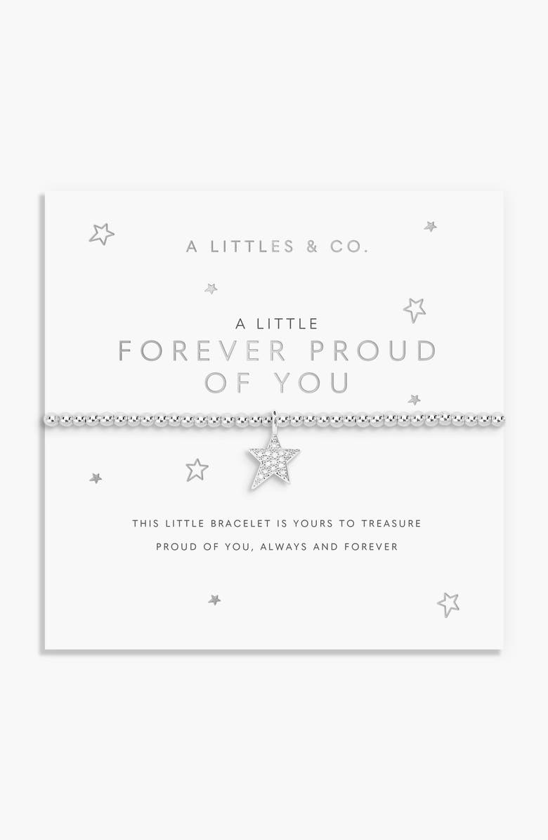 A Littles & Co A Little 'Forever Proud Of You' Bracelet In Silver Plating, Alternate, color, Metallic Silver