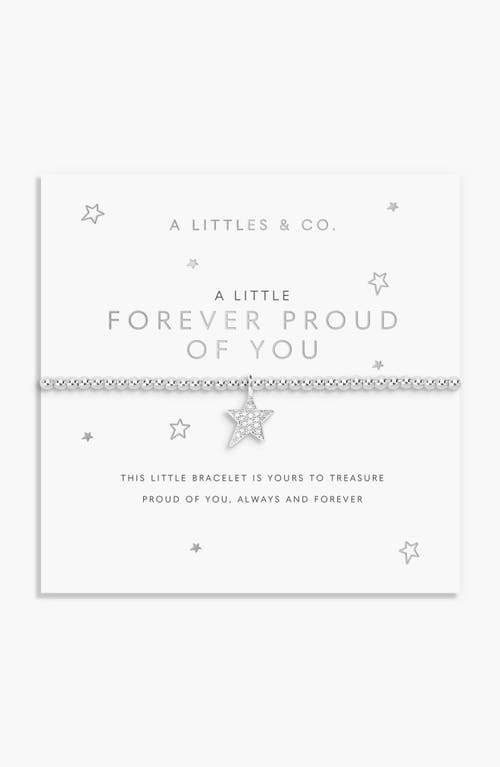 A Littles & Co. A Littles & Co A Little 'forever Proud Of You' Bracelet In Silver Plating In Silver