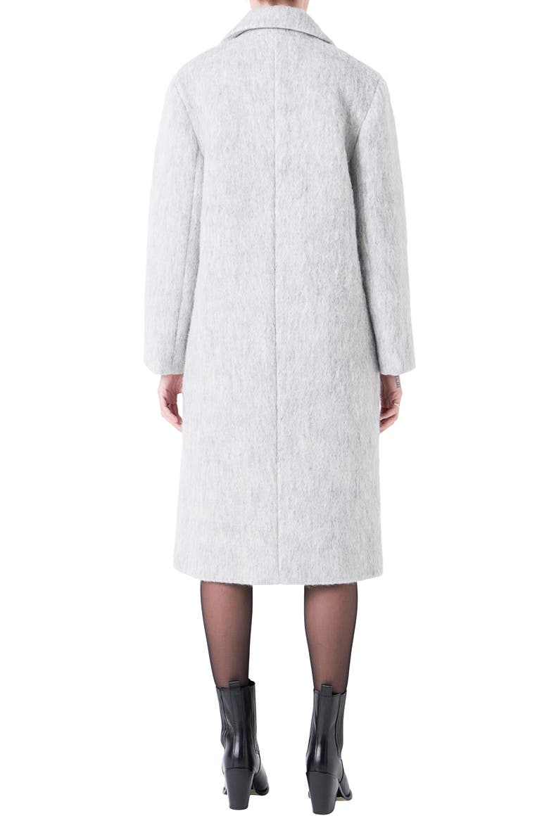 Oversize Longline Wool Blend Coat, Alternate, color, HEATHER GREY