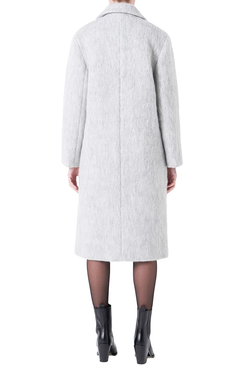 Grey Lab Oversize Longline Wool Blend Coat, Alternate, color, Heather Grey