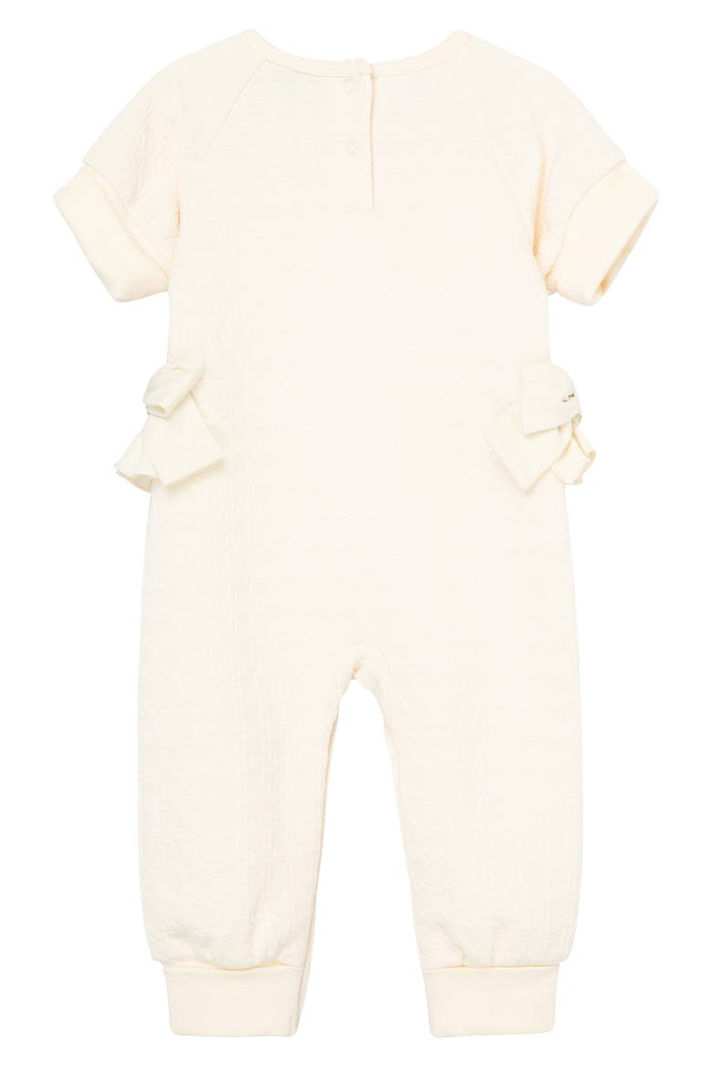 Bow Detail Romper, Alternate, color, OFF WHITE