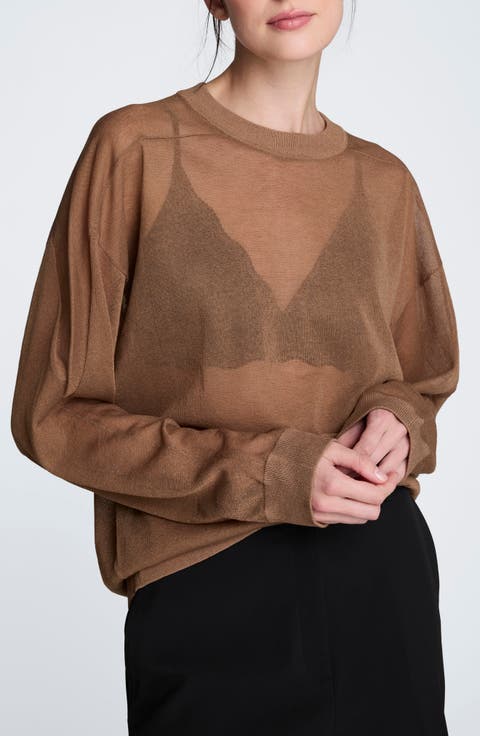 Sheer Crewneck Sweatshirt