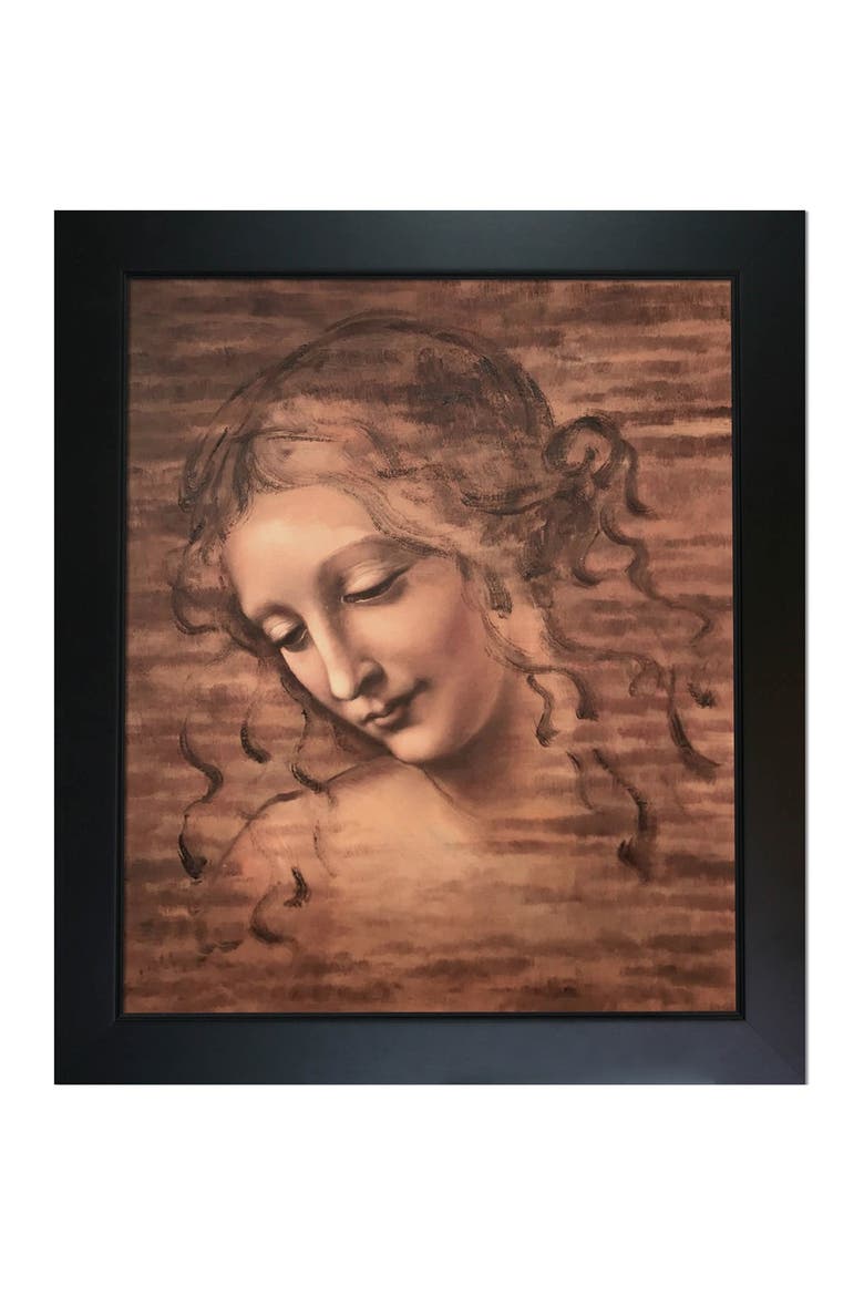 Female Head (La Scapigliata) Framed Oil Reproduction of Original Painting by Leonardo Da Vinci - 24.75"x28.75", Alternate, color, MULTI