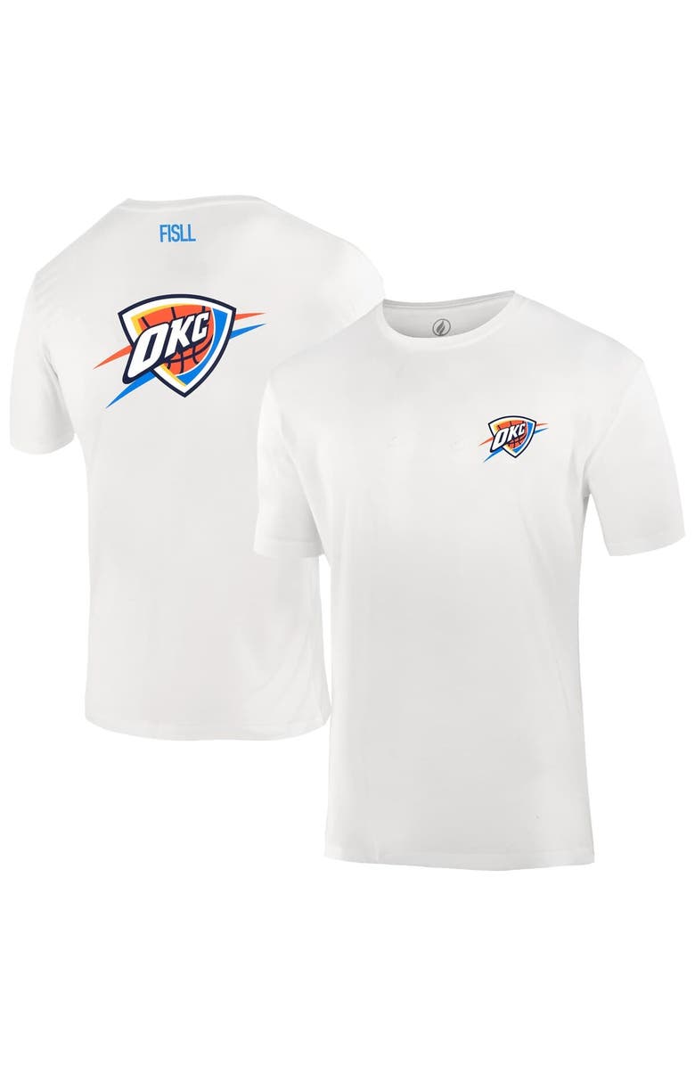 FISLL Unisex FISLL  White Oklahoma City Thunder Burst Logo T-Shirt, Alternate, color, White