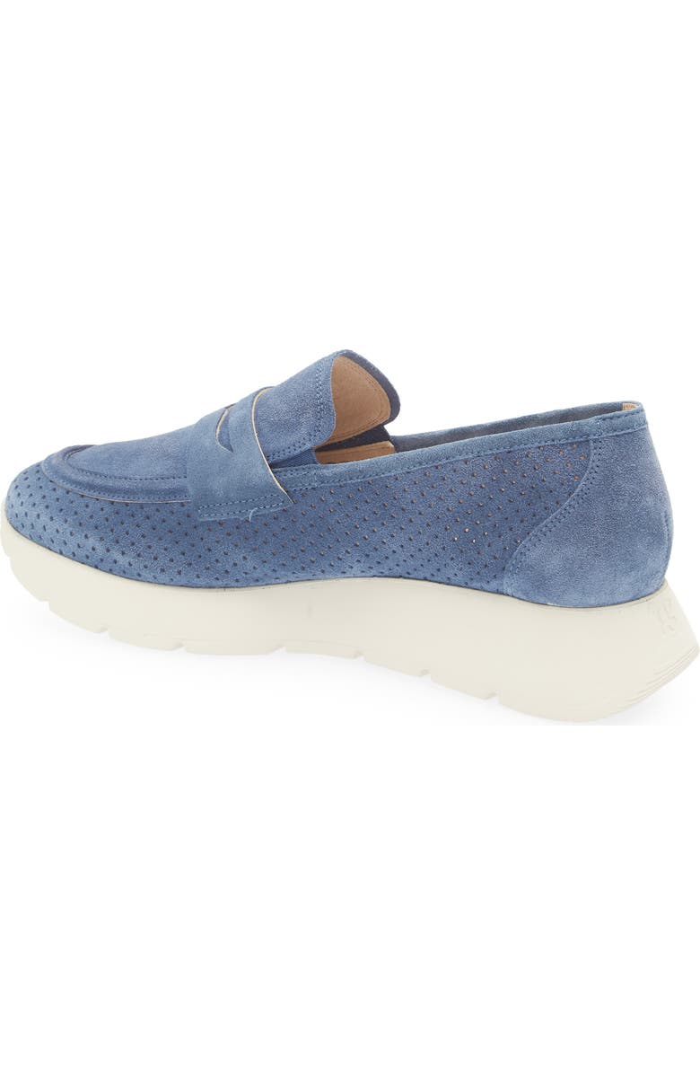 Paul Green Alexa Platform Loafer, Alternate, color, Lake Soft Suede